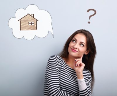 Woman Thinking About her Dream House